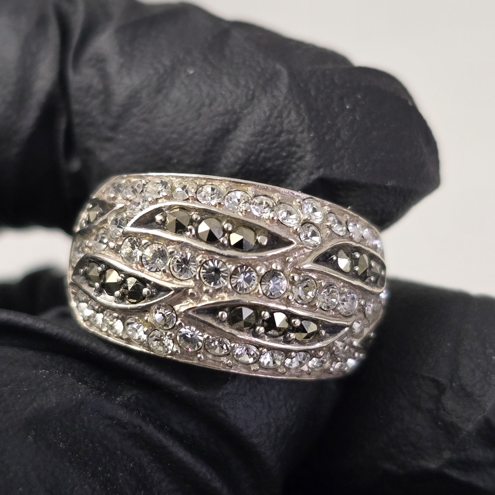 Sterling Silver 925 Elegant Silver MARCASITE Ring